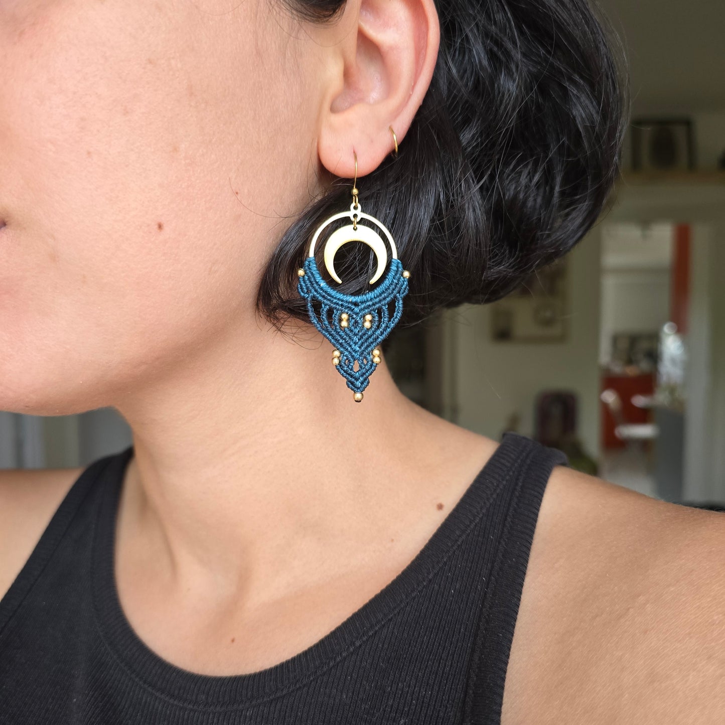 Boucles d'oreilles lune