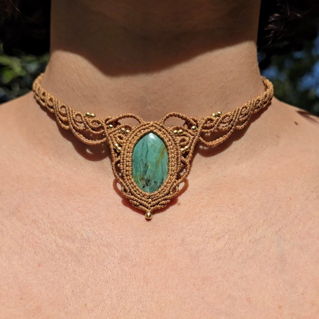 Collier ras de cou jaspe Gary Green