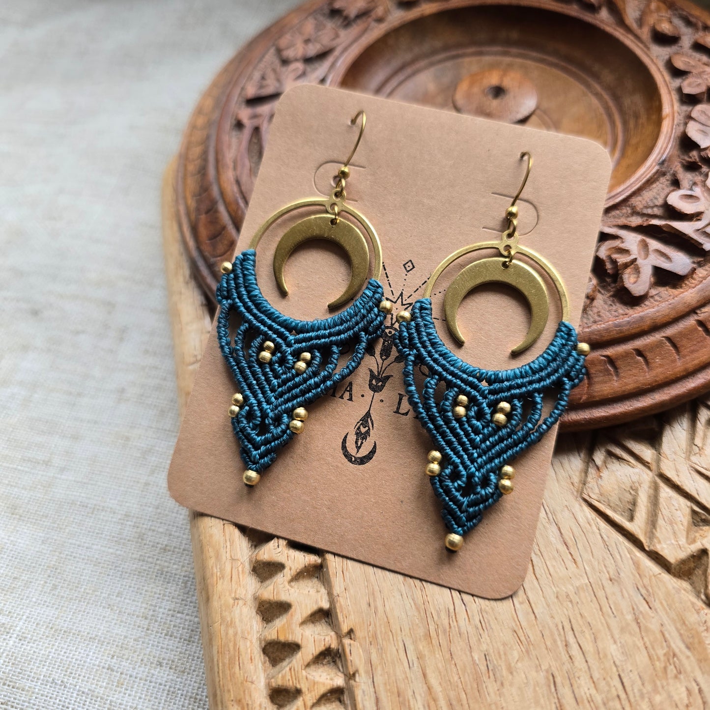 Boucles d'oreilles lune