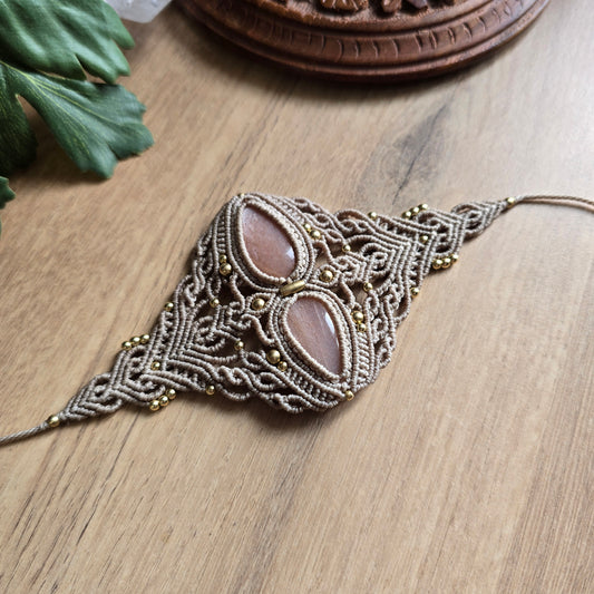 Manchette pierre de lune pêche