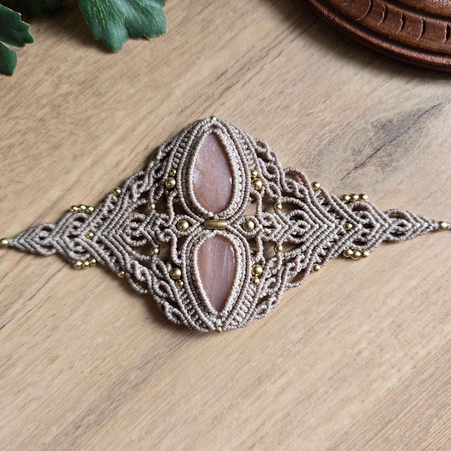 Manchette pierre de lune pêche