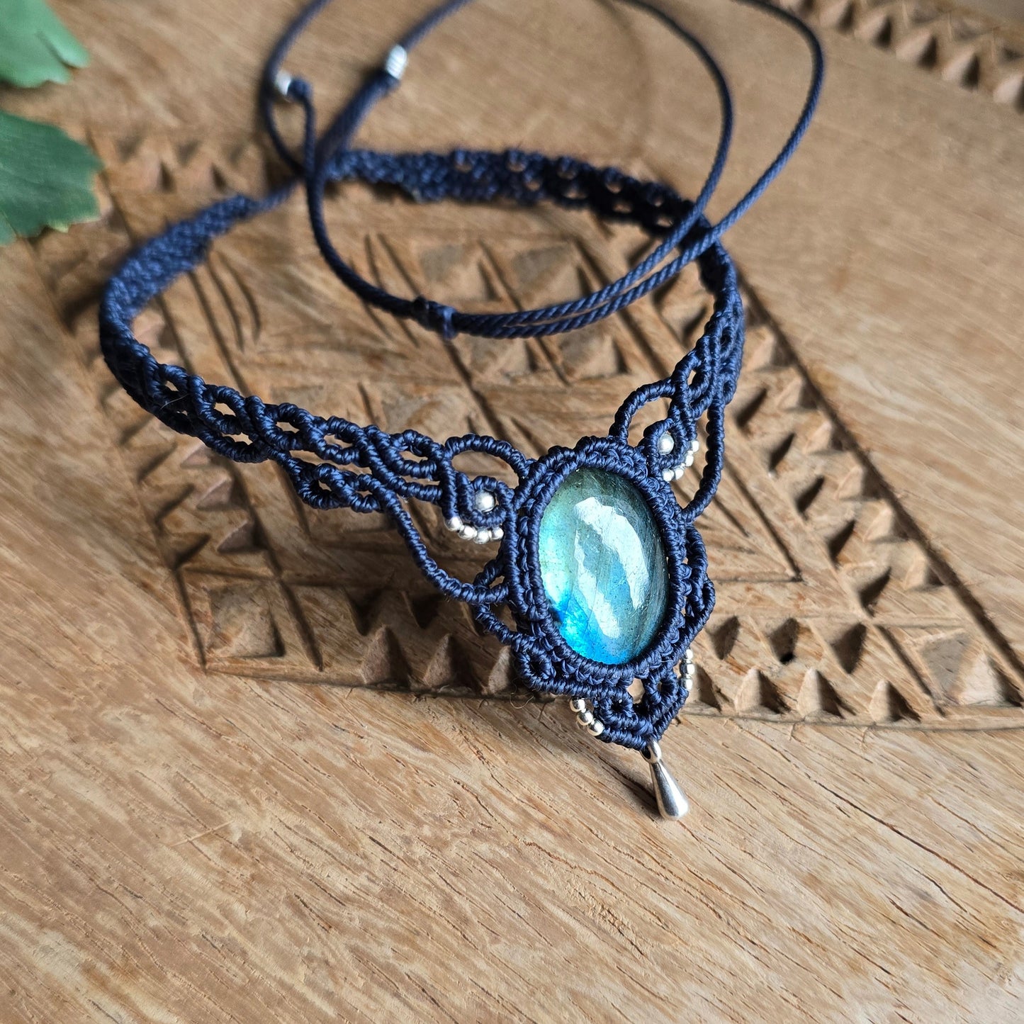 Collier ras de cou labradorite