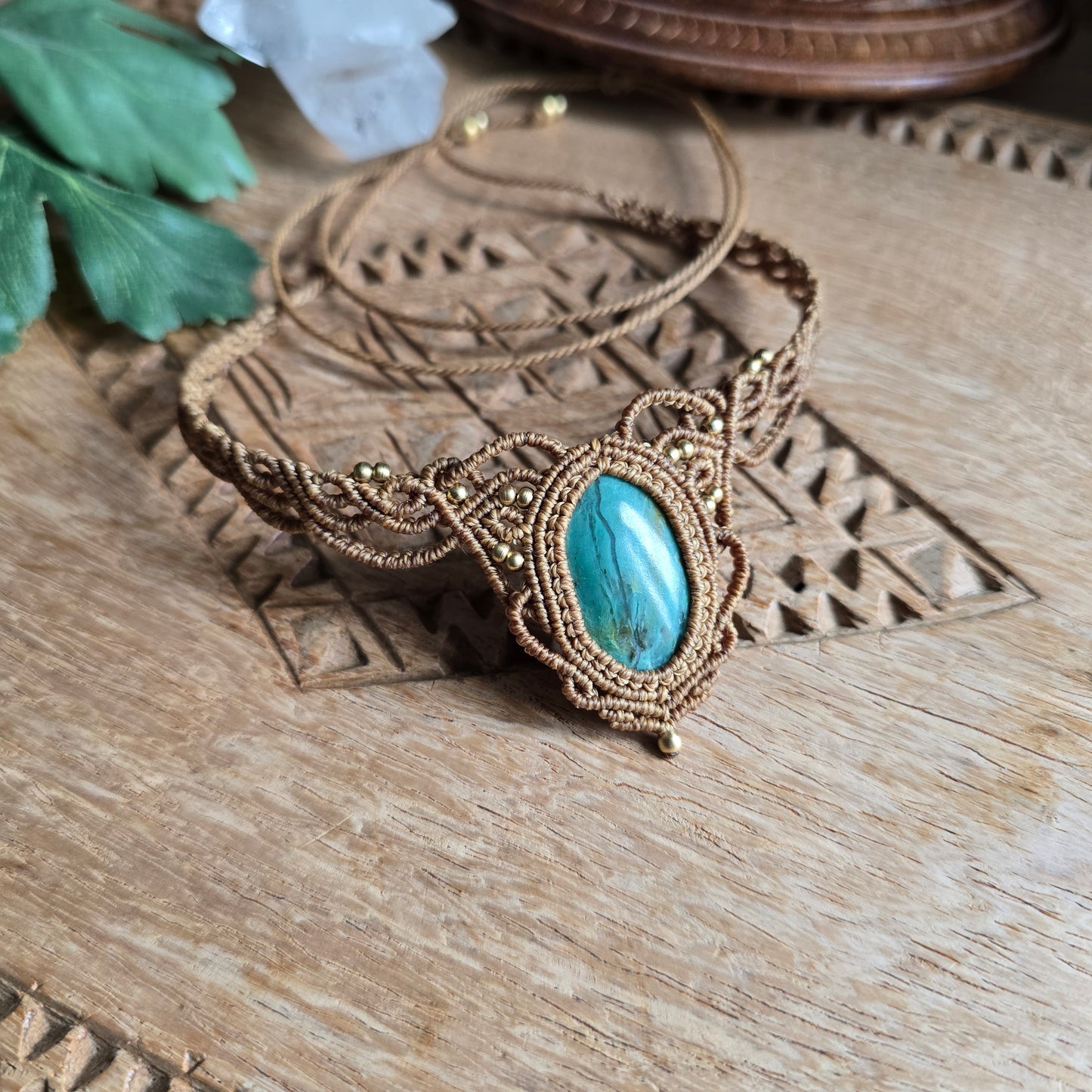 Collier ras de cou jaspe Gary Green