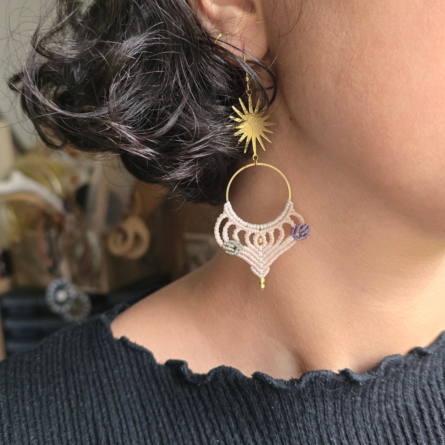 Boucles d'oreilles feuilles