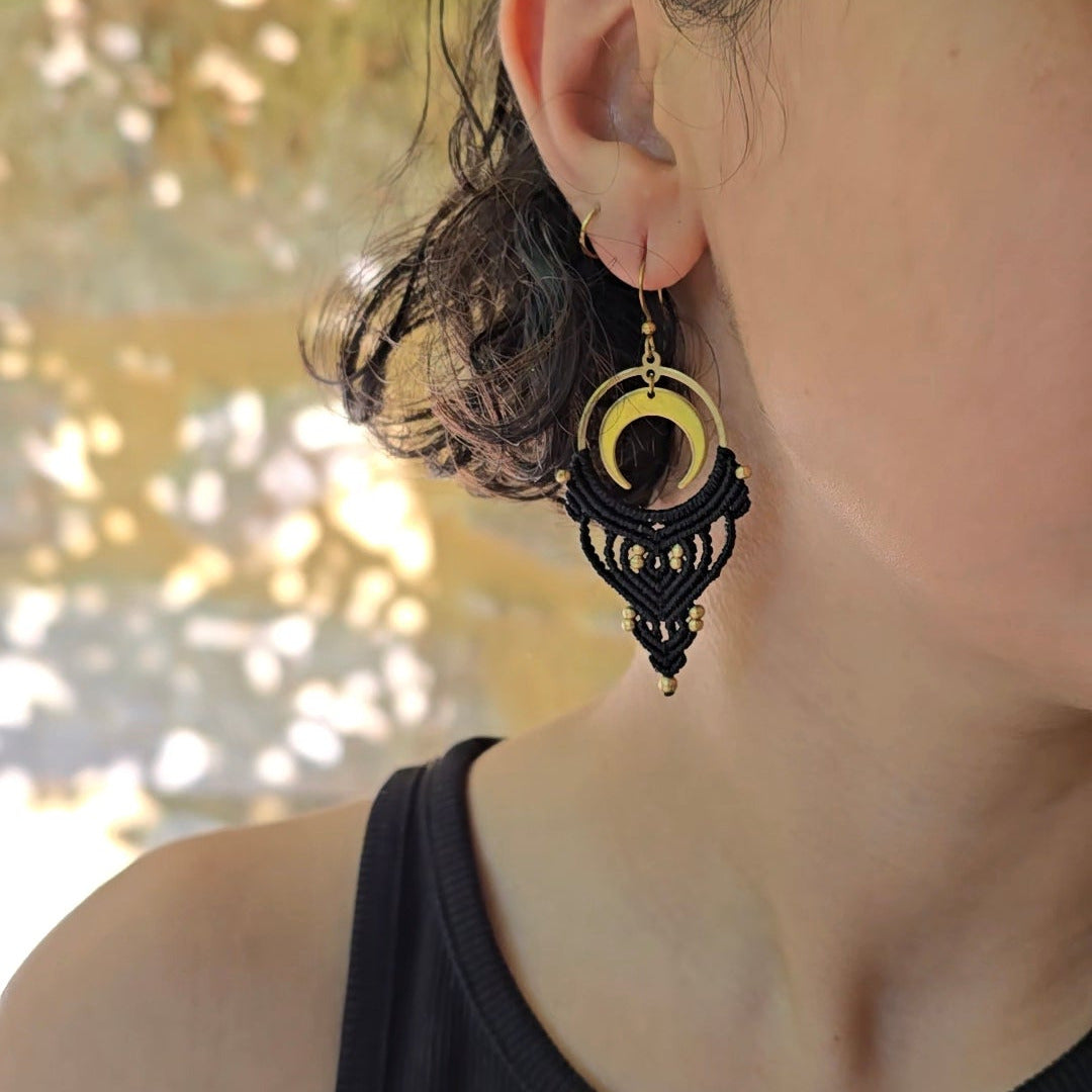 Boucles d'oreilles lune